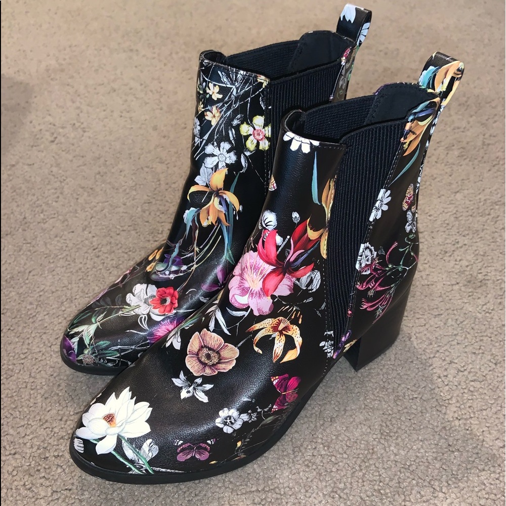 Steve Madden Floral Chelsea Boots